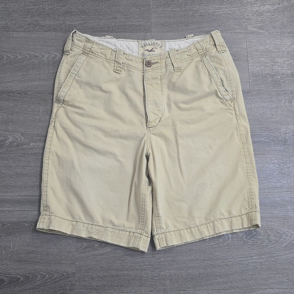 Vintage Hollister Chino Shorts Y2K Men's Size 34 Classic Khaki‎ Button Fly 34x10